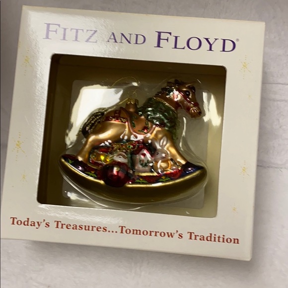 Fitz and Floyd Vintage Rocking Horse Ornament - Picture 5 of 7